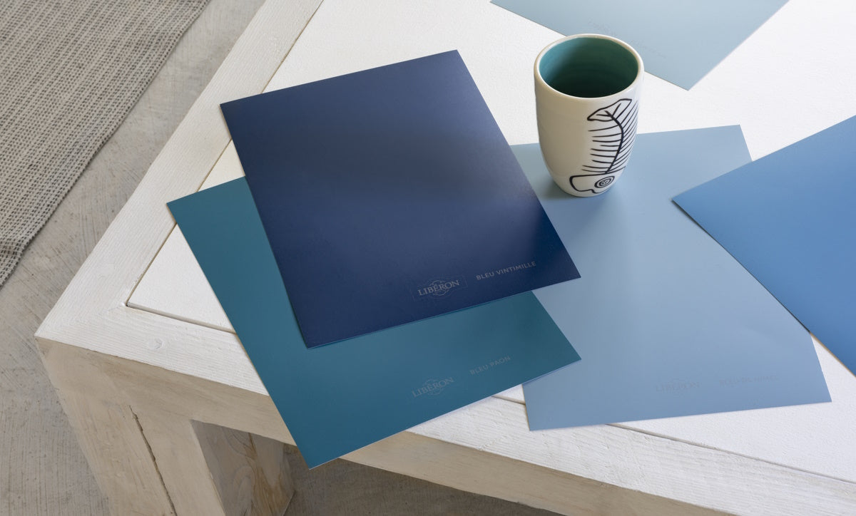 Les Cartes Echantillons A4 - BLEUS