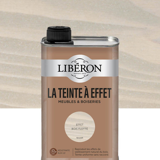 Bidon Libéron La Teinte à Effet meubles et boiseries, effet Bois flotté, format 0,5 L.