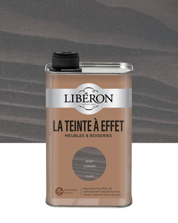 Bidon de teinte à effet Libéron, effet cendré, format 0,5 L.