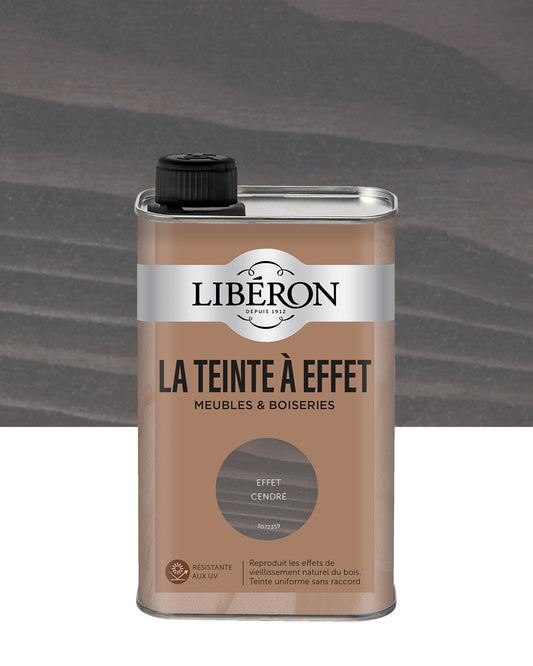 Bidon de teinte à effet Libéron, effet cendré, format 0,5 L.