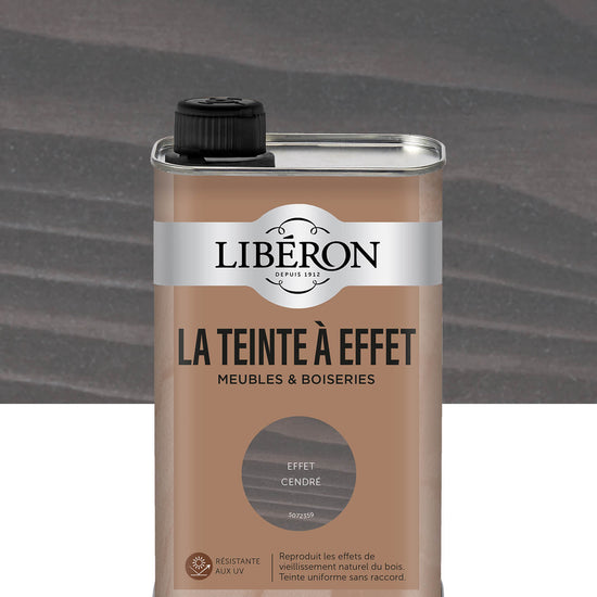 Bidon Libéron La Teinte à Effet meubles et boiseries, effet Cendré, format 0,5 L.