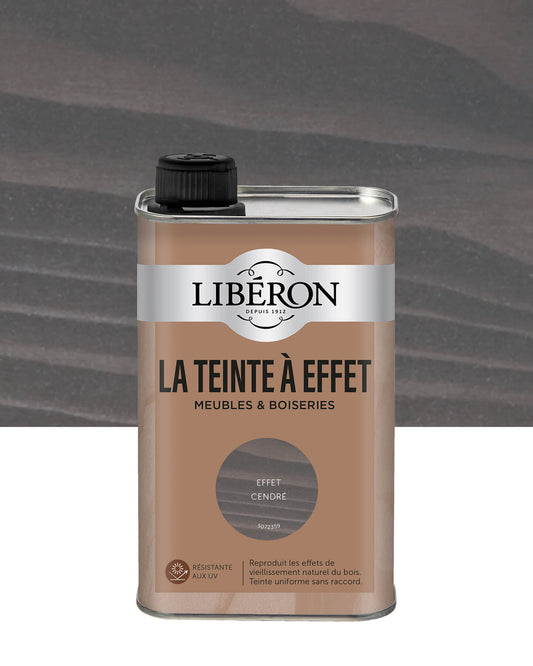 Bidon Libéron La Teinte à Effet meubles et boiseries, effet Cendré, format 0,5 L.