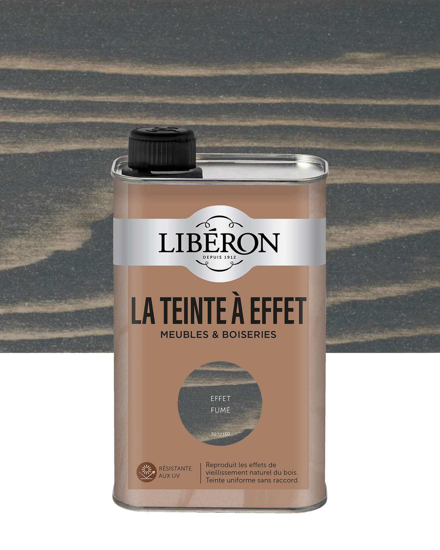 Bidon Libéron La Teinte à Effet meubles et boiseries, effet Fumé, format 0,5 L.