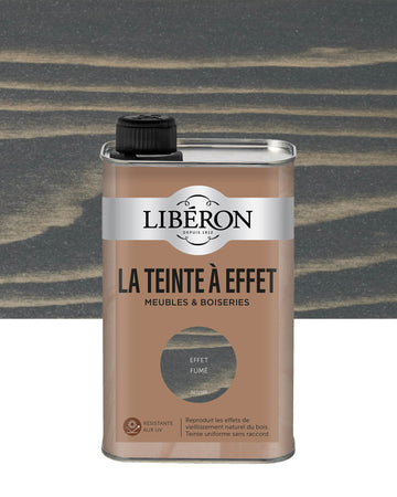 Bidon Libéron La Teinte à Effet meubles et boiseries, effet Fumé, format 0,5 L.