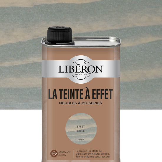 Bidon Libéron La Teinte à Effet meubles et boiseries, effet Grisé, format 0,5 L.