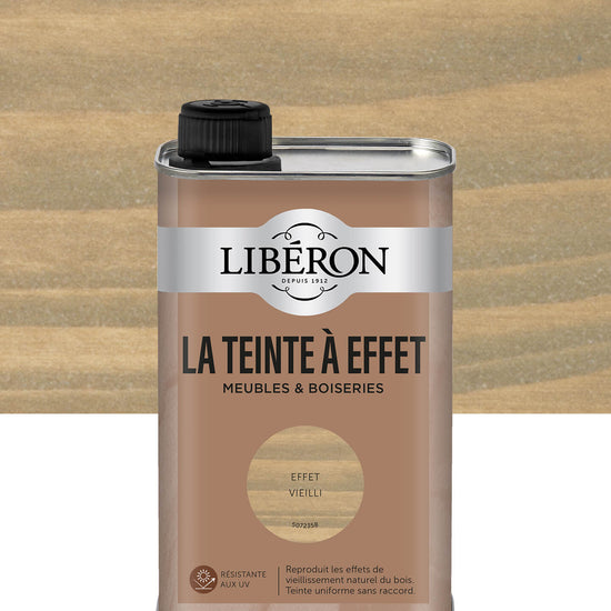 Bidon Libéron La Teinte à Effet meubles et boiseries, effet Vieilli, format 0,5 L.