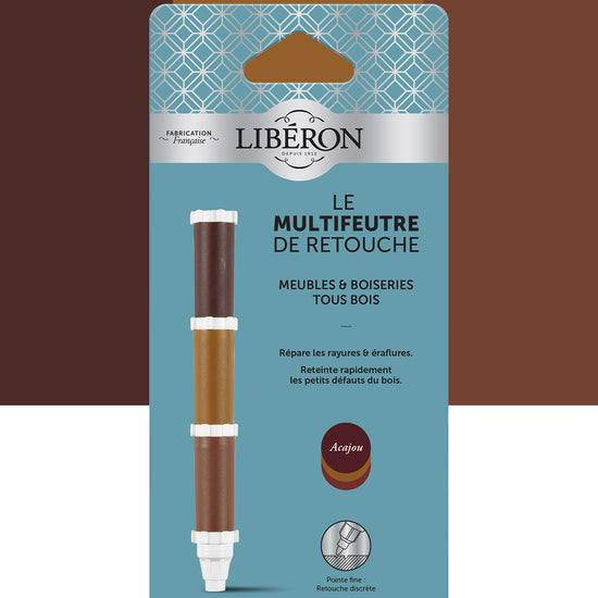 Pack de 3 unités du feutre Libéron Le Multifeutre de Retouche, teinte Acajou