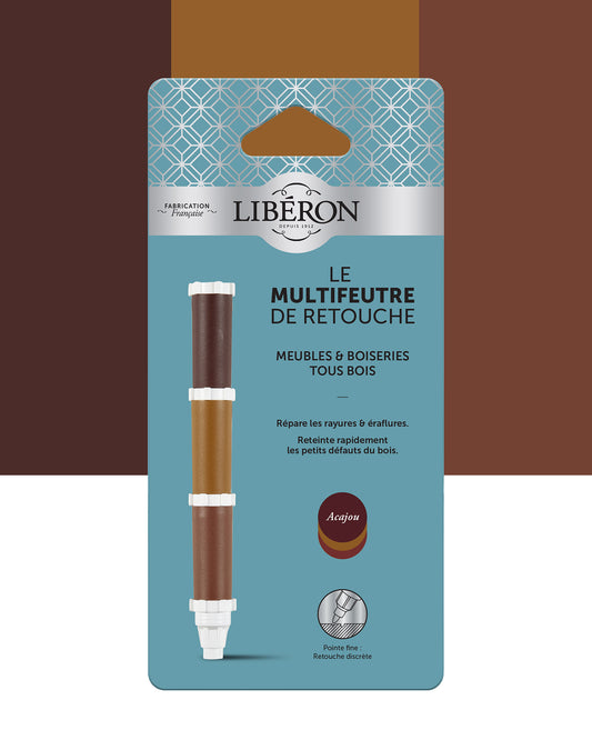 Pack de 3 unités du feutre Libéron Le Multifeutre de Retouche, teinte Acajou