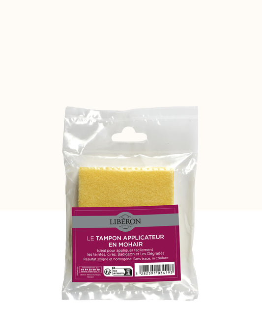 Recharge Libéron pour tampon applicateur en mohair, présentée sous sachet plastique.
