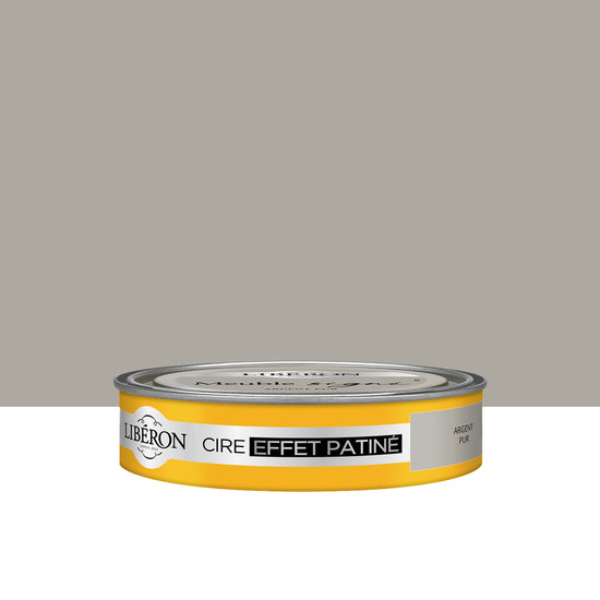 Pot de cire Libéron Effet Patiné, teinte Argent Pur