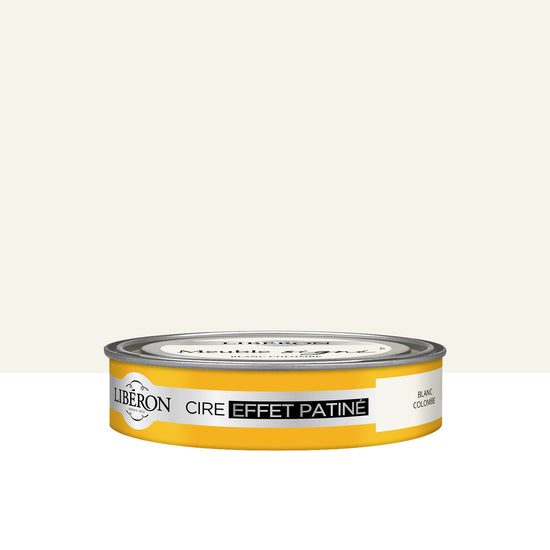 Pot de cire Libéron Effet Patiné, teinte Blanc Colombe