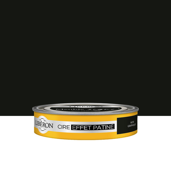 Pot de cire Libéron Effet Patiné, teinte Noir Graphique
