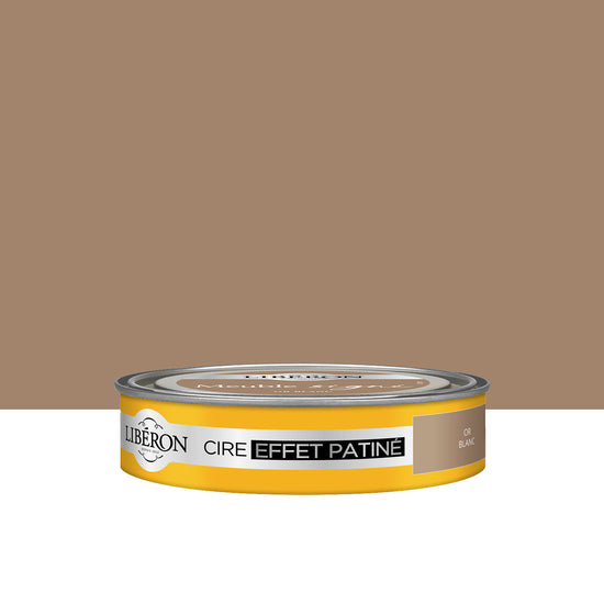 Pot de cire Libéron Effet Patiné, teinte Or Blanc
