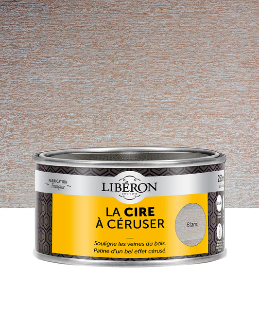 Pot de cire Libéron La Cire à Céruser, teinte Blanc