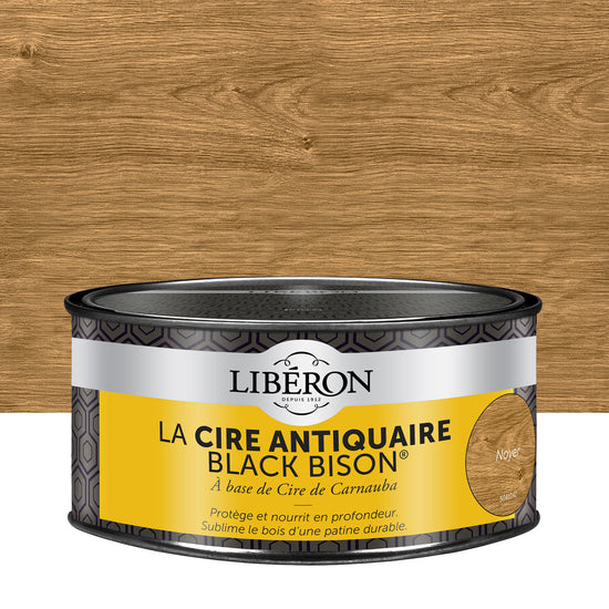 Pot de cire antiquaire Libéron Black Bison, teinte Noyer.