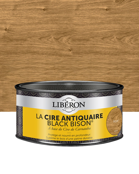 Pot de cire antiquaire Libéron Black Bison, teinte Noyer.