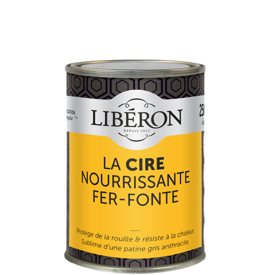 Bidon de Cire Nourrissante Fer-Fonte Libéron, teinte Noir Graphité