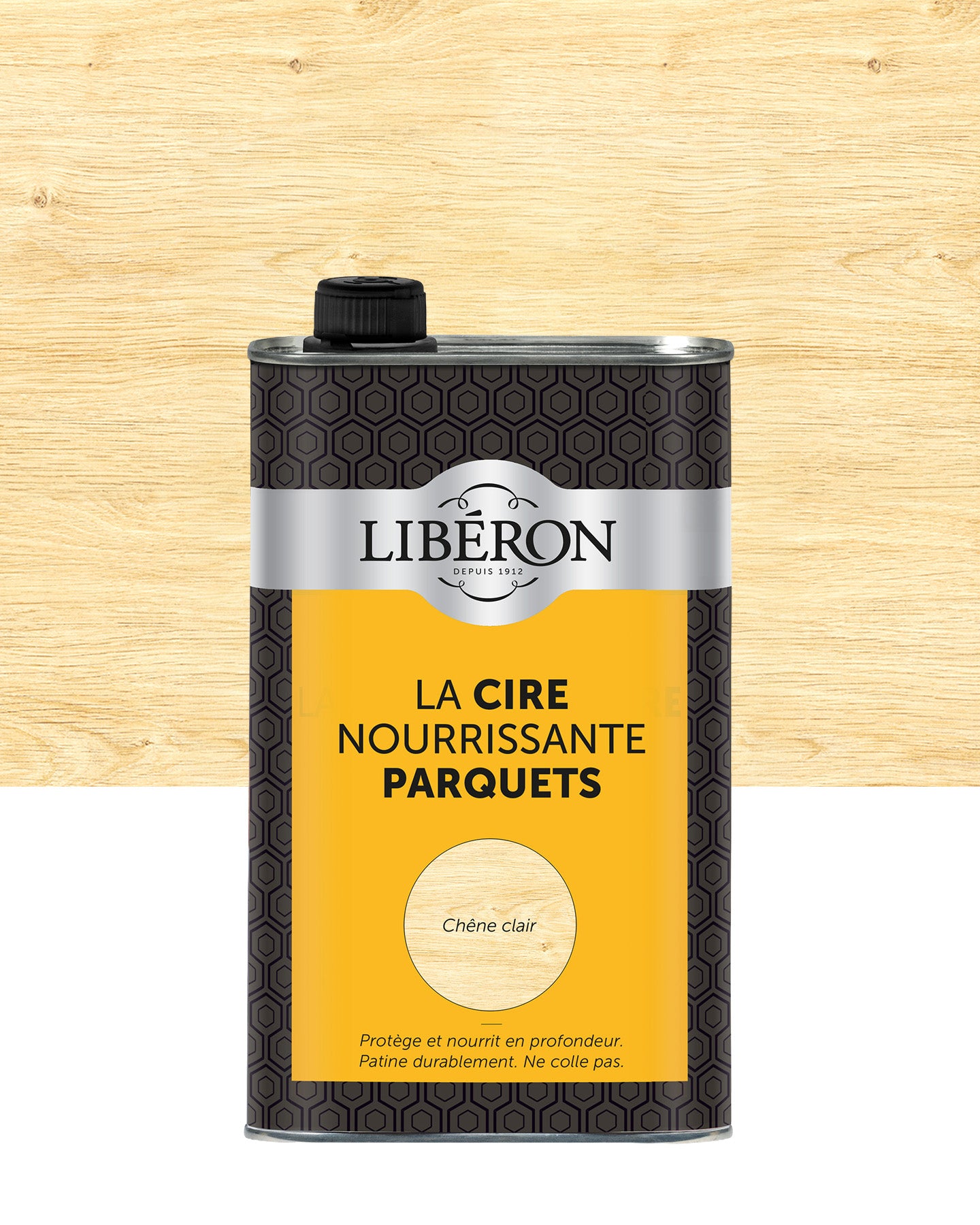 Pot de cire Libéron La Cire Nourrissante Parquets, teinte Chêne Clair