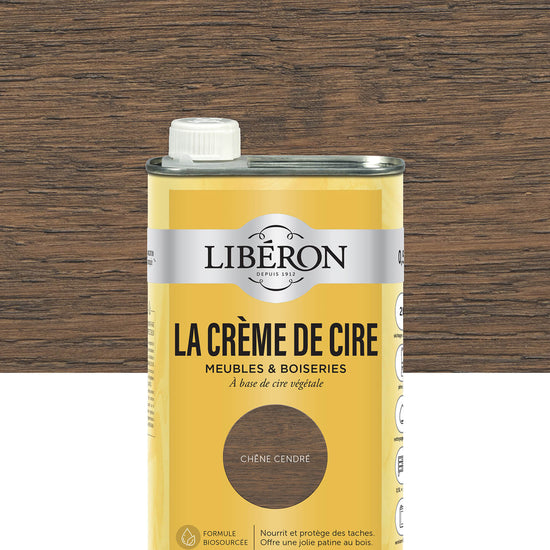 Pot de cire liquide Libéron La Crème de Cire, teinte Chêne Cendré