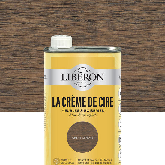 Pot de cire liquide Libéron La Crème de Cire, teinte Chêne Cendré