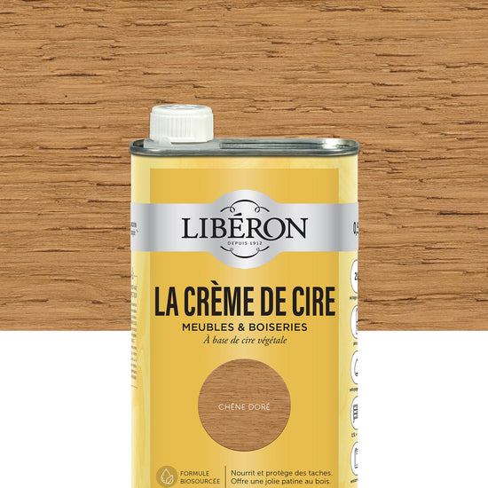 Pot de cire liquide Libéron La Crème de Cire, teinte Chêne doré