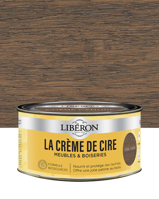 Pot de cire Libéron La Crème de Cire, teinte Chêne Cendré