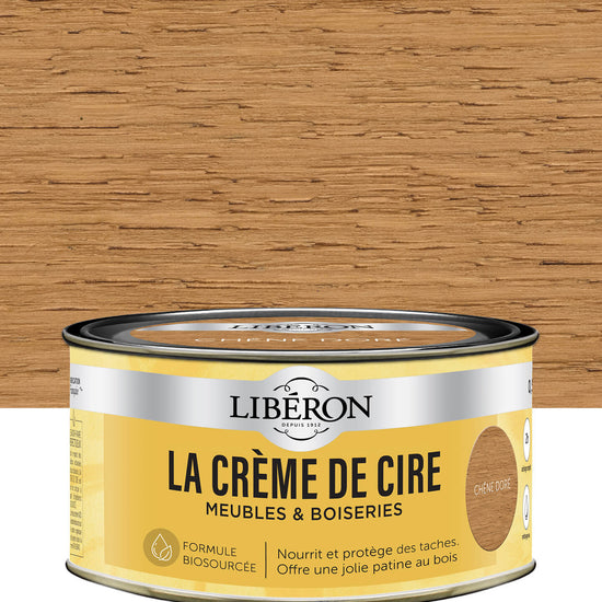 Pot de cire Libéron La Crème de Cire, teinte Chêne Doré