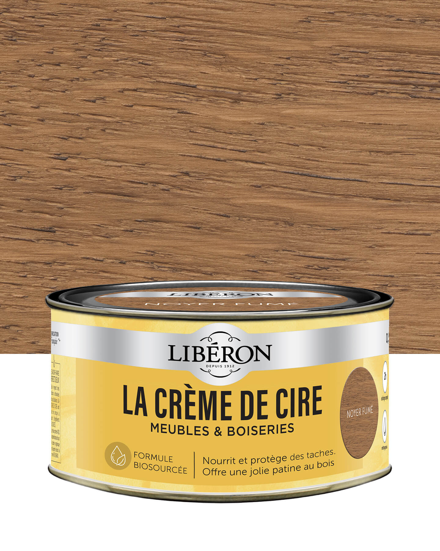 Pot de cire Libéron La Crème de Cire, teinte Noyer Fumé