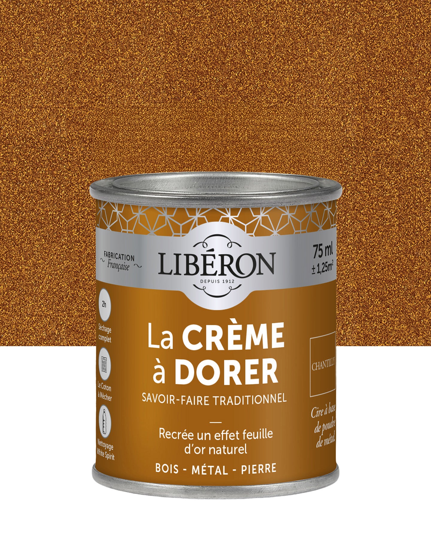 Pot de cire Libéron La Crème à Dorer, teinte Chantilly