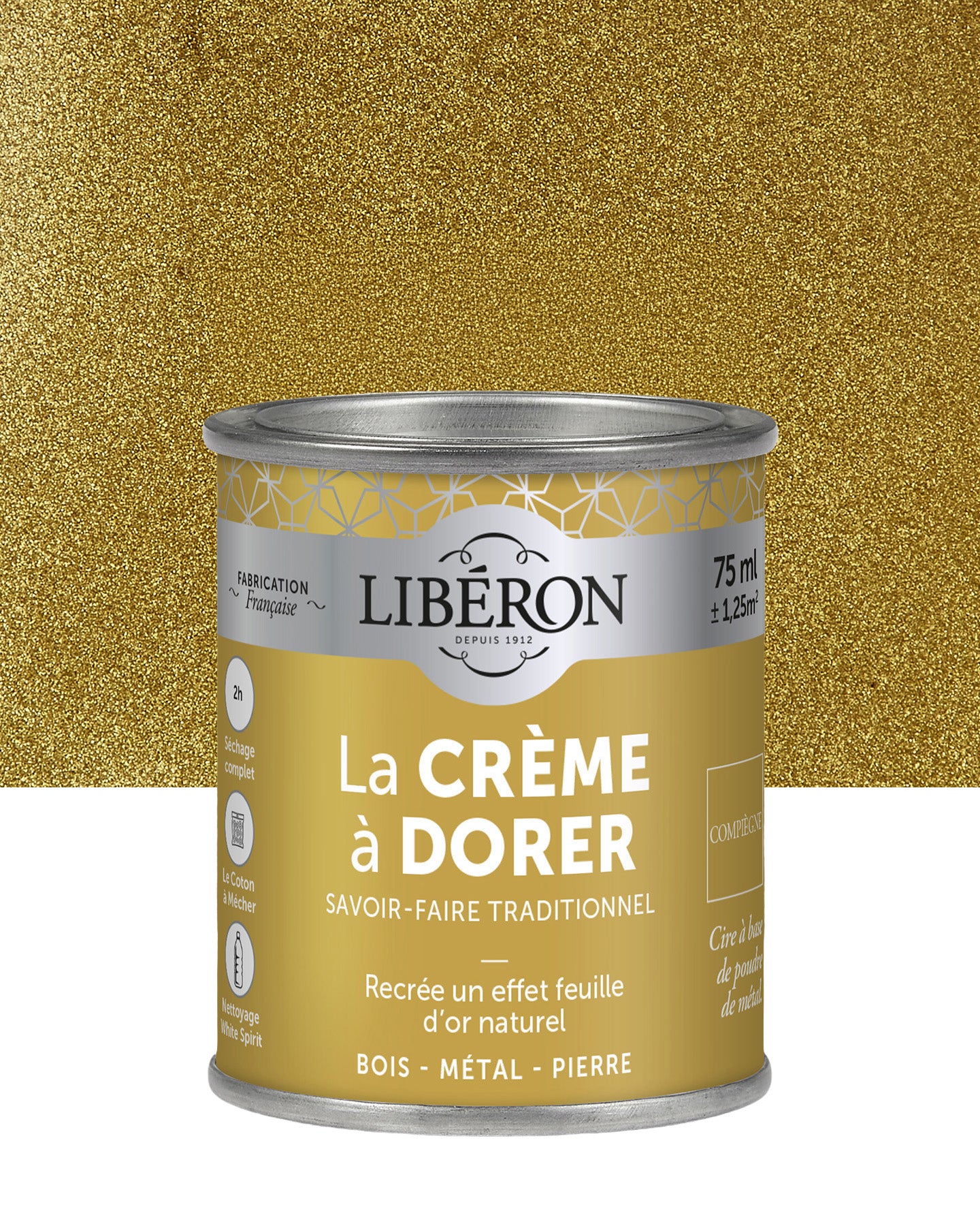 Pot de cire Libéron La Crème à Dorer, teinte Compiègne