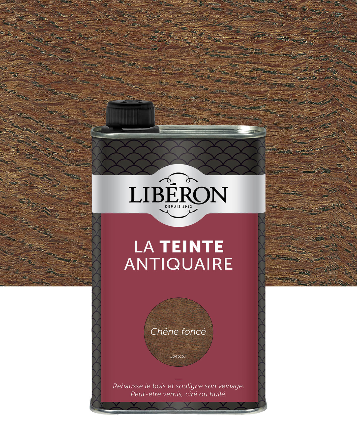 Pot de teinte Libéron La Teinte Antiquaire, teinte Chêne Foncé