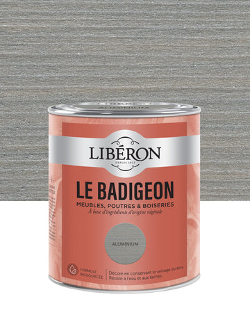 Pot de lasure intérieure Libéron Le Badigeon, teinte Aluminium