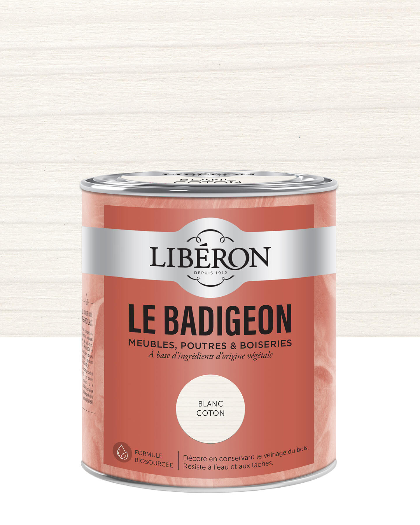 Pot de lasure intérieure Libéron Le Badigeon, teinte Blanc Coton