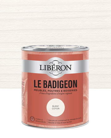 Pot de lasure intérieure Libéron Le Badigeon, teinte Blanc Coton