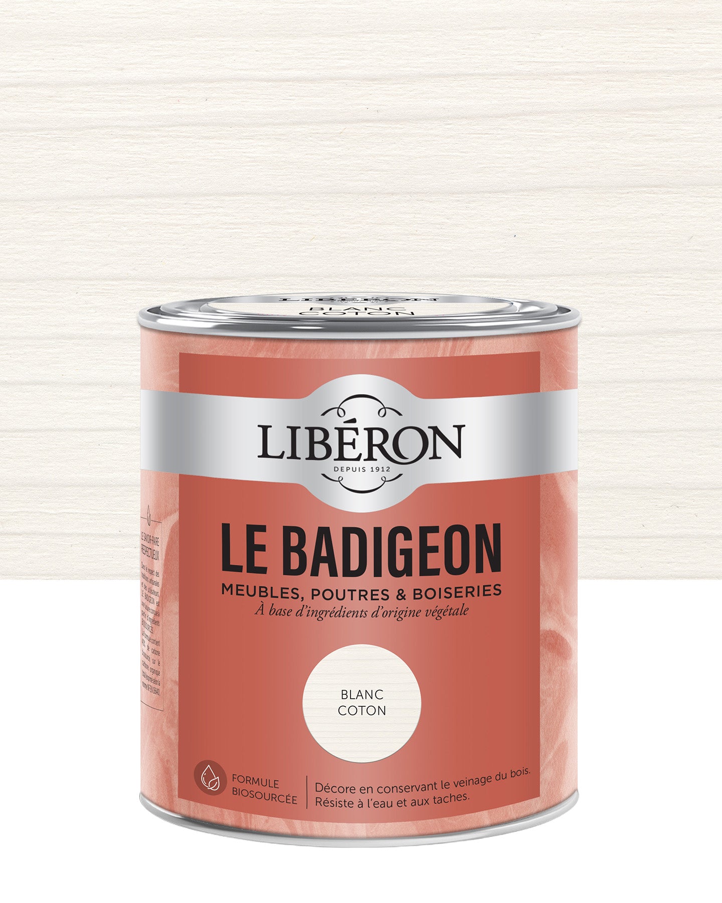 Pot de lasure intérieure Libéron Le Badigeon, teinte Blanc Coton