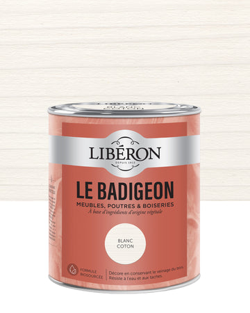 Pot de lasure intérieure Libéron Le Badigeon, teinte Blanc Coton
