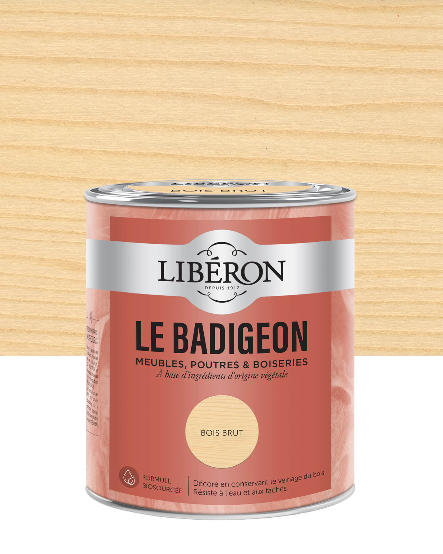 Pot de lasure intérieure Libéron Le Badigeon, teinte Bois Brut
