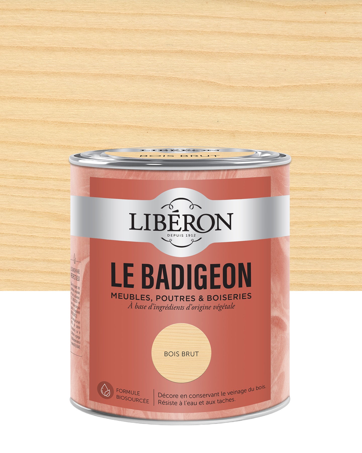 Pot de lasure intérieure Libéron Le Badigeon, teinte Bois Brut
