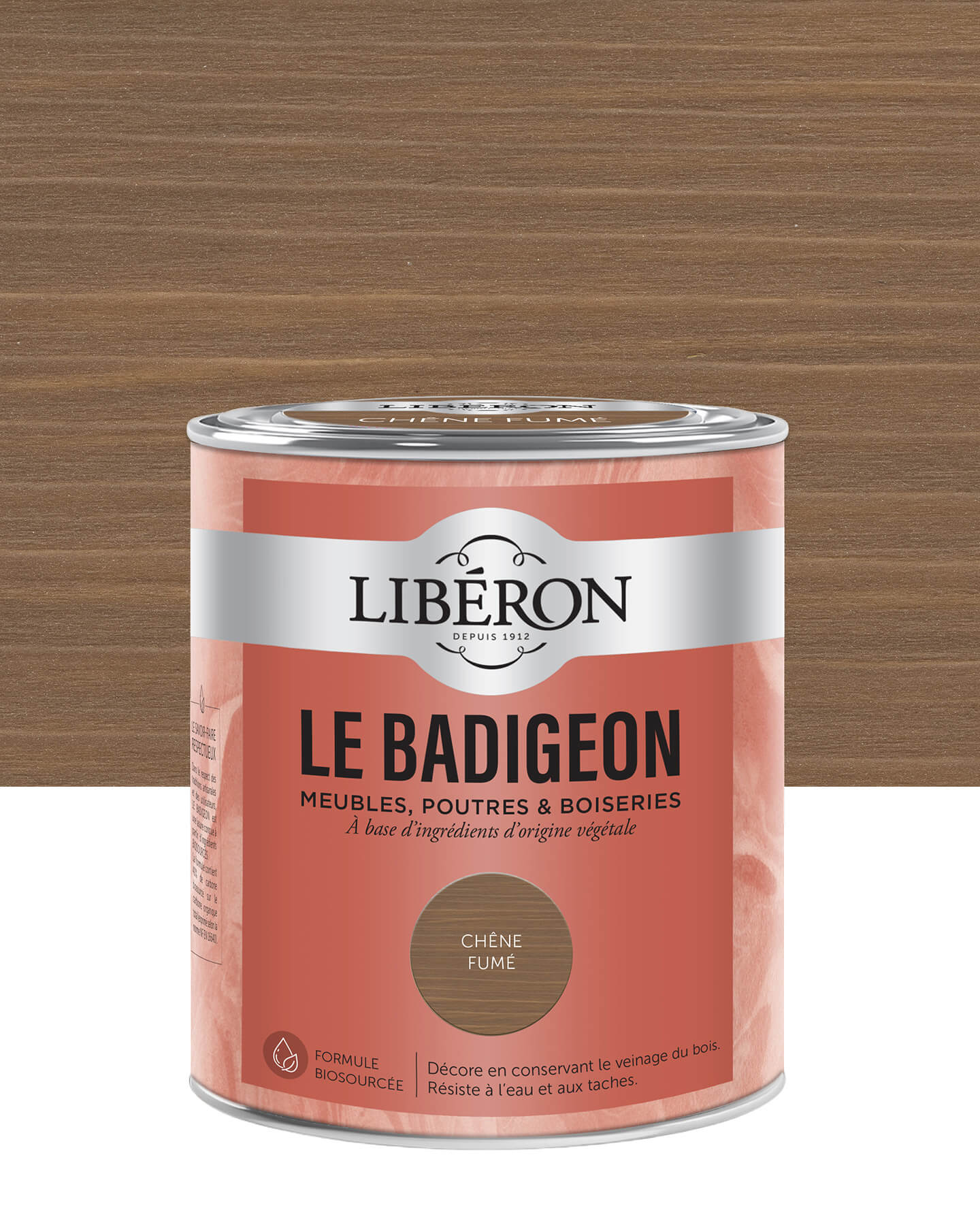 Pot de lasure intérieure Libéron Le Badigeon, teinte Chêne Fumé