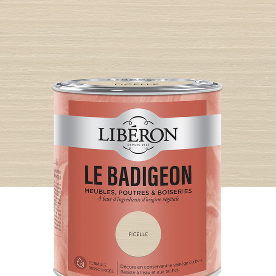 Pot de lasure intérieure Libéron Le Badigeon, teinte Ficelle