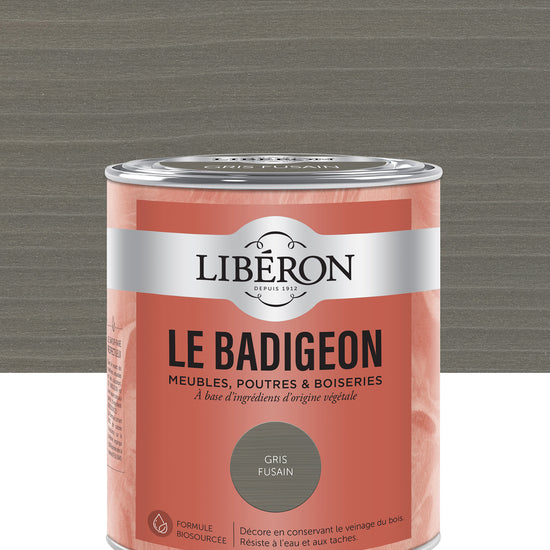 Pot de lasure intérieure Libéron Le Badigeon, teinte Gris Fusain