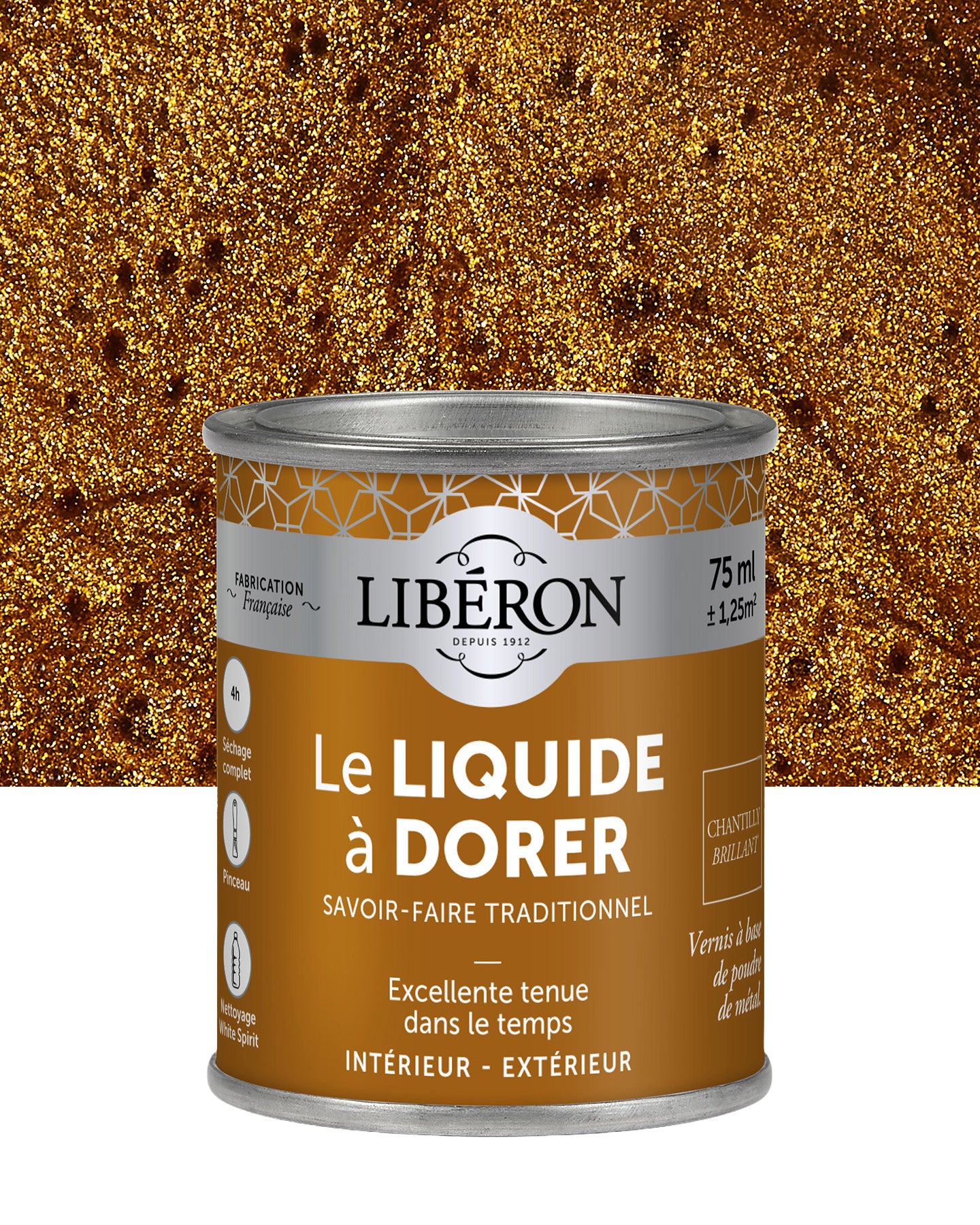 Pot de vernis Libéron Le Liquide à Dorer, teinte Chantilly Brillant