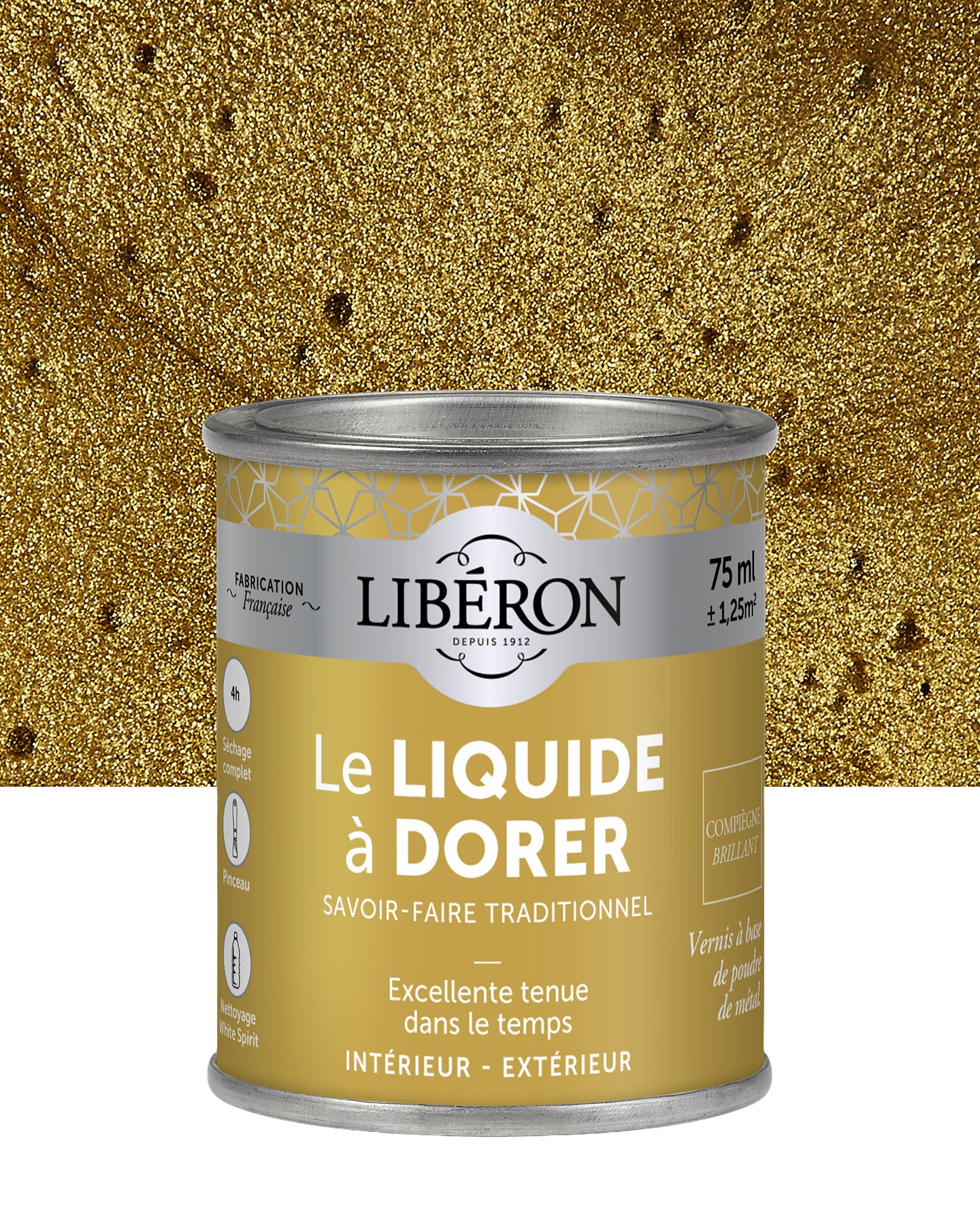 Pot de vernis Libéron Le Liquide à Dorer, teinte Compiègne Brillant