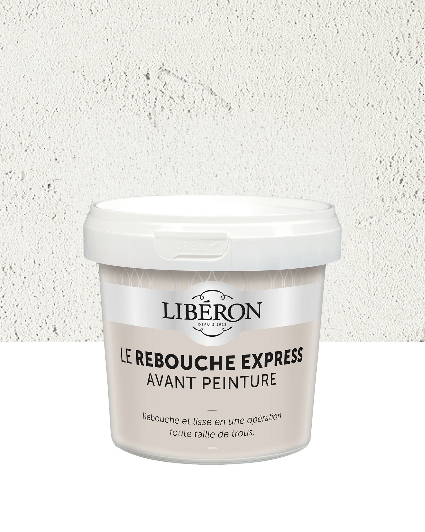 Pot de Rebouche Express avant peinture Libéron, teinte Blanc