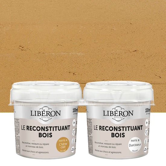 Pots de Reconstituant Bois Libéron, teinte Chêne Clair