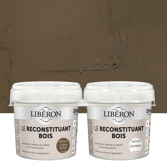 Pots de Reconstituant Bois Libéron, teinte Chêne Foncé