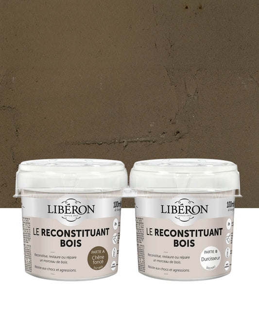 Pots de Reconstituant Bois Libéron, teinte Chêne Foncé