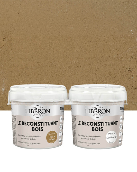 Pots de Reconstituant Bois Libéron, teinte Chêne Moyen