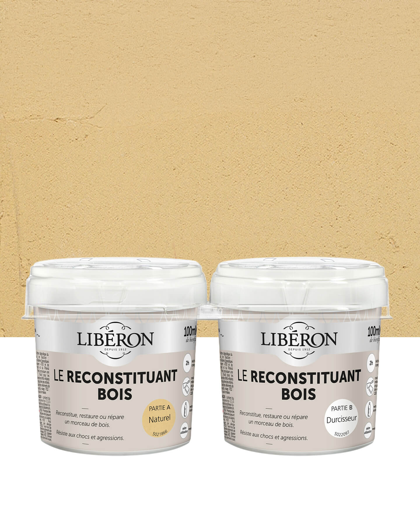 Pots de Reconstituant Bois Libéron, teinte Naturel