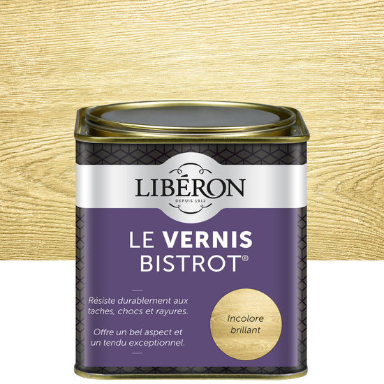 Pot de vernis Libéron Le Vernis Bistrot, teinte Incolore brillant